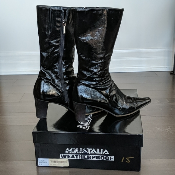 Patent leather boots. Aquatalia 9 - Picture 2 of 6
